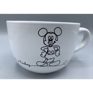 DISNEY Mickey Mouse Linear White Soup Bowl Mug